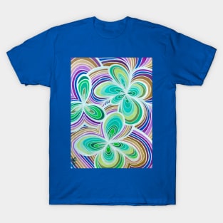 Retro Flowers 1 (Inverted) T-Shirt